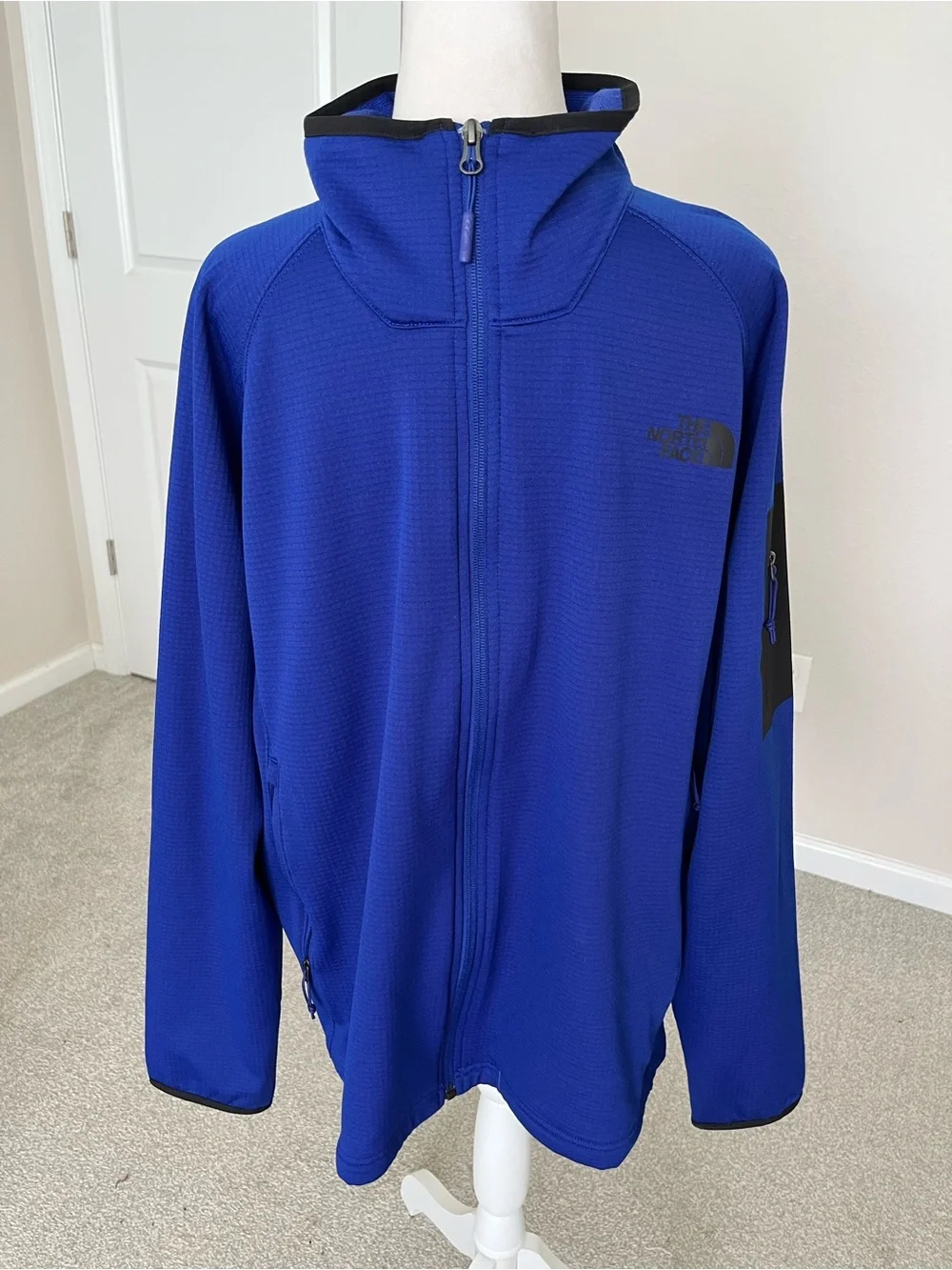 NWOT The North Face Men's Cobalt Blue Lightweight Waffle Knit Jacket Size XL